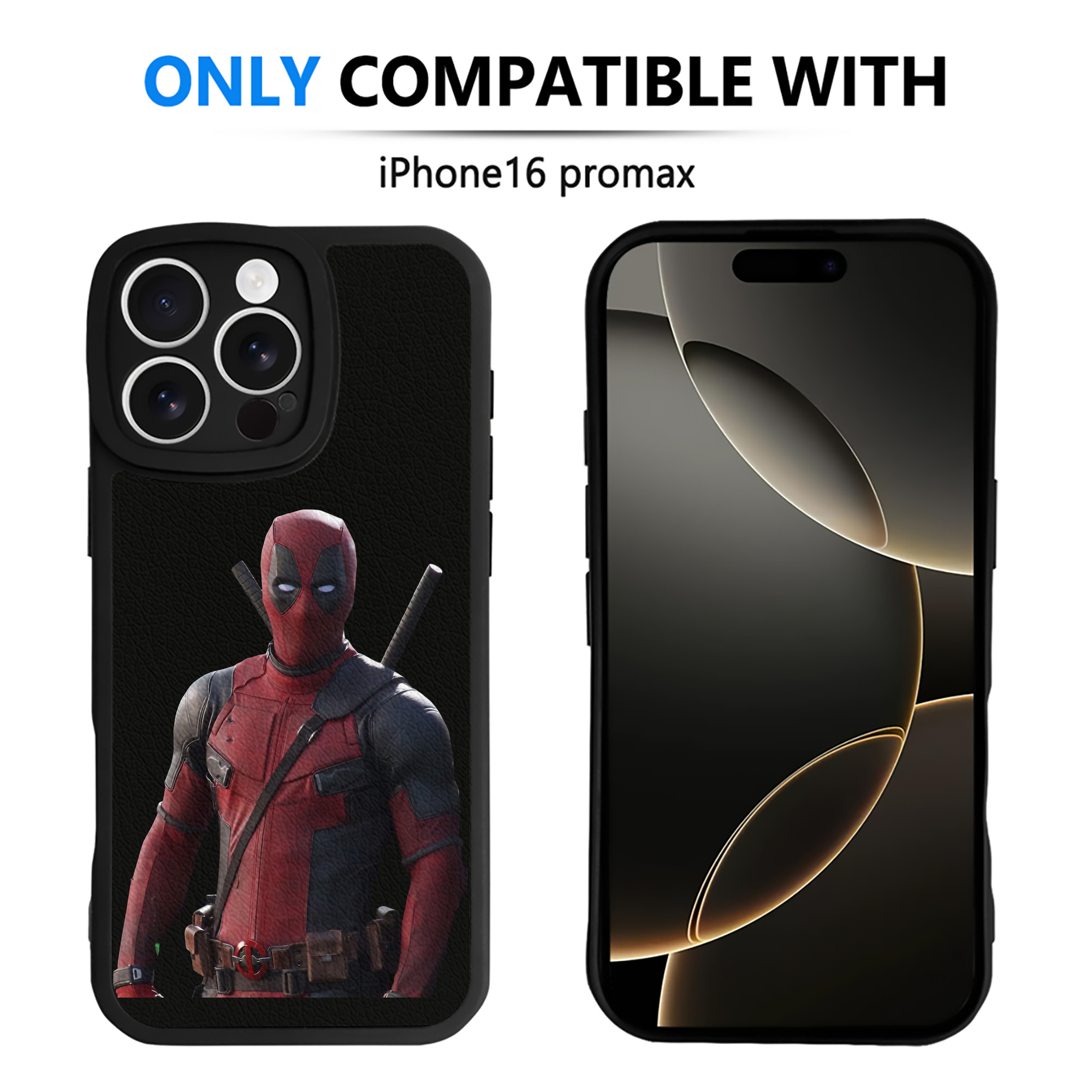 （画像用） Deadpool デッドプール 【iPhone 16シリーズ対応】シリコンスマホケース（レザー調） 材質：シリコン